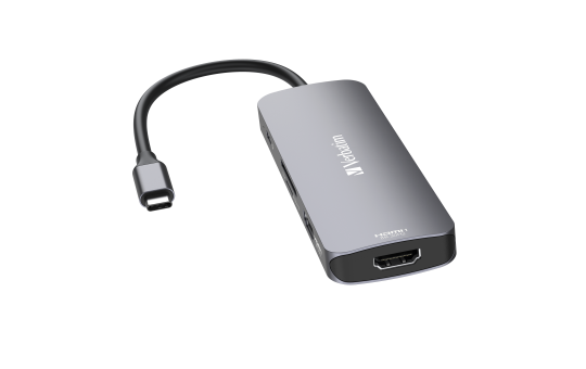 USB-C Pro 8-Port Multiport-Hub CMH-08,Verbatim,3x USB 3.2-A,USB 3.2-C,2x HDMI 4K