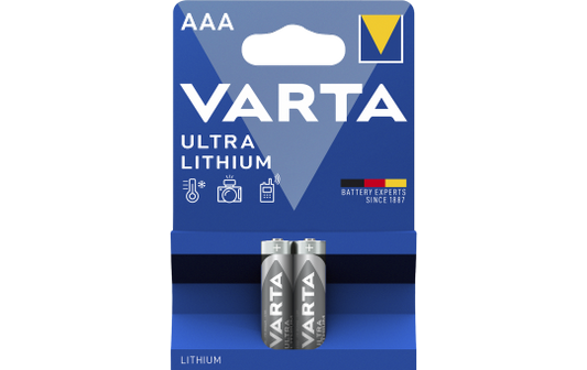 Micro-Batterie VARTA ''Professional'', Lithium, Typ AAA/6103, 2er-Blister