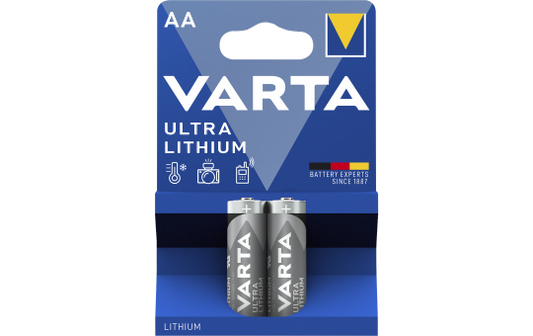 Mignon-Batterie VARTA ''Professional'', Lithium, Typ AA/FR06, 2er-Blister