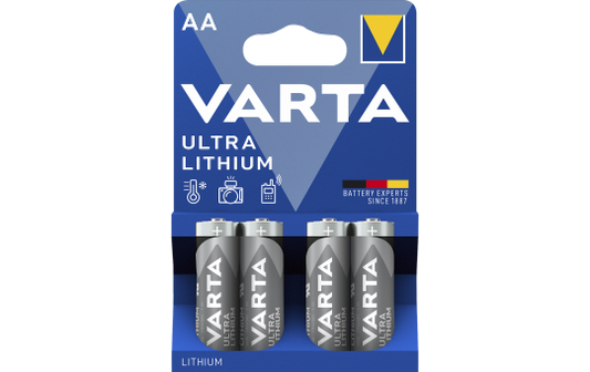 Mignon-Batterie VARTA ''Professional'', Lithium, Typ AA/ FR06, 4er-Blister