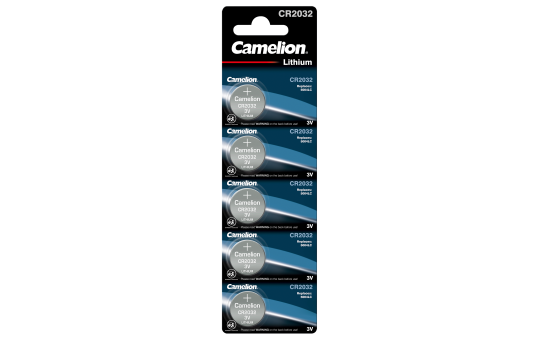 Knopfzelle CAMELION CR2032 3,0V, Lithium, 5er-Blister