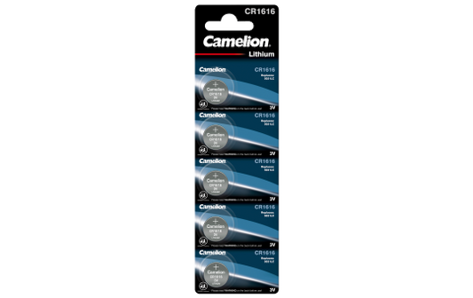 Knopfzelle CAMELION, CR1616 3,0V, Lithium, 5er-Blister