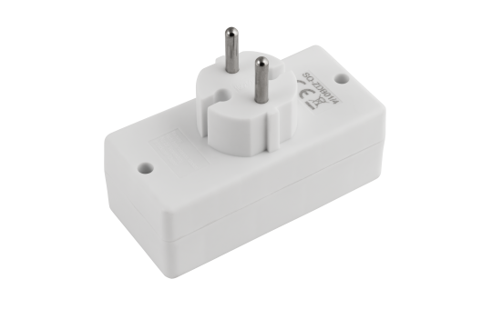 Steckdosenadapter McPower, 4x Euro, weiß