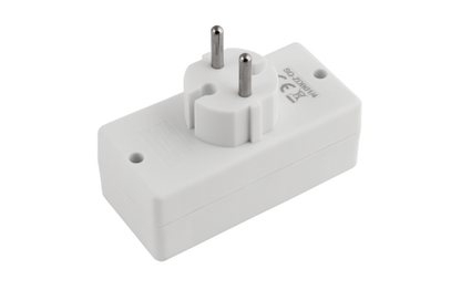 Steckdosenadapter McPower, 4x Euro, weiß