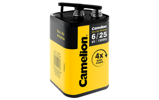 Blockbatterie Zink-Luft Batterie CAMELION, Alkaline, 6V, 4LR25, 25Ah,