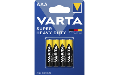 Micro-Batterie VARTA ''Super Heavy Duty'' Zink-Kohle, Typ AAA, R03, 1,5V, 4er-Pack