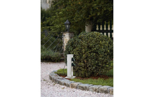 Garten-Steckdosensäule EGLO ''Park 4'', Edelstahl/Kunststoff, grün, 40x11x11cm