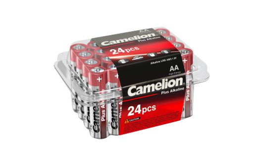 Mignon-Batterie CAMELION Plus Alkaline, 1,5 V, Typ AA/LR6, 24er-Haushaltspack