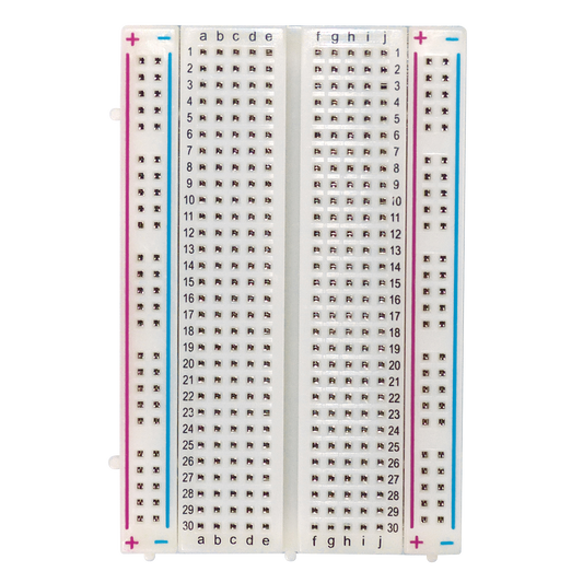 Experimentier-Board, 100/300 Kontakte, erweiterbar, 82x54x9mm, transparent