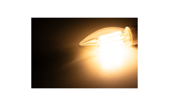 LED Filament Kerzenlampe McShine ''Filed'', 3000K, E14, 6W, 1055lm, 230V, warmweiß