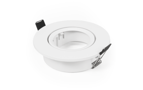 Einbaurahmen McShine ''DL-475'' rund, Ø90mm, schwenkbar, weiß