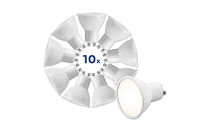 LED-Strahler McShine ''MS-60-10'' GU10, 6W, 510lm, 4000K, neutralweiß, 10er-Pack