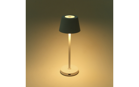 LED-Tischleuchte ROLF KERN „Club Nano“ 21cm, weiß, Akku, dimmbar