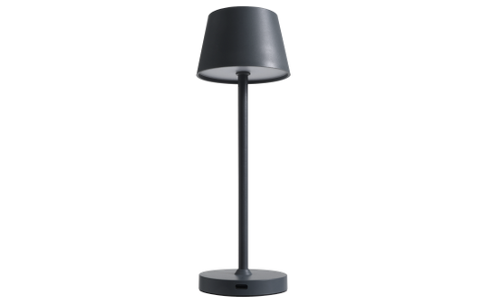 LED-Tischleuchte ROLF KERN „Club Nano“ 21cm, Basaltgrau, Akku, dimmbar
