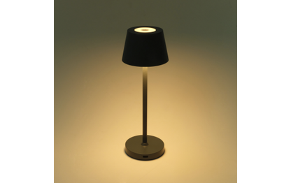 LED-Tischleuchte ROLF KERN „Club Nano“ 21cm, Basaltgrau, Akku, dimmbar