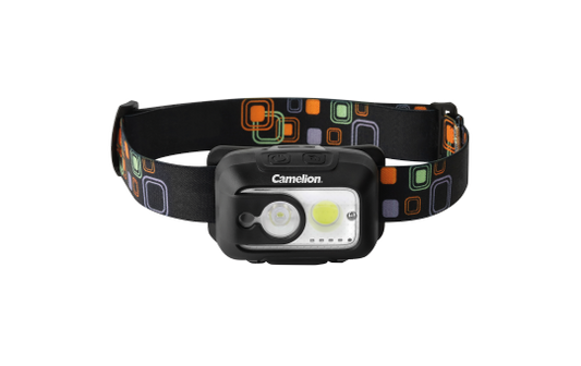 LED-Kopflampe Camelion, wiederaufladbar, 9W, mit Sensor