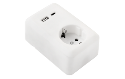 Schutzkontakt-Steckdose McPower ''Finery'', 250V/16A, 1x USB-C mit PD20W + 1x USB-A