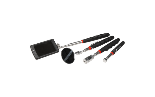 Pick-Up Werkzeug-Set McPower, 4-teilig, LED Pick-Up, 2x Spiegel und Magnetheber