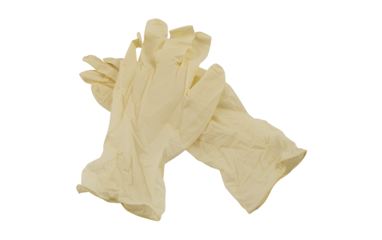 Einweghandschuhe Latex,100 Stück, Größe S, natur-transparent