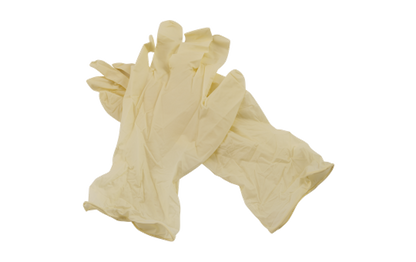 Einweghandschuhe Latex,100 Stück, Größe S, natur-transparent