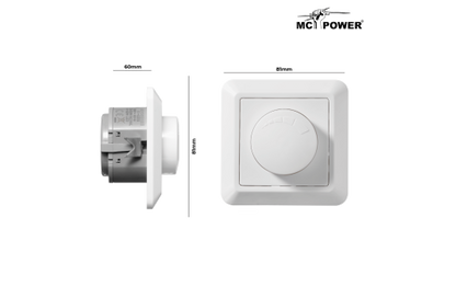 LED-Dimmer für elektronische Trafos McPower ''Cup'' 250V/300W, UP, Memory-Funktion