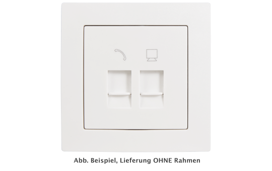 RJ45 + RJ11 Dose McPower ''Flair'' für ISDN, Cat, UP, weiß