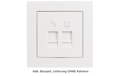 RJ45 + RJ11 Dose McPower ''Flair'' für ISDN, Cat, UP, weiß