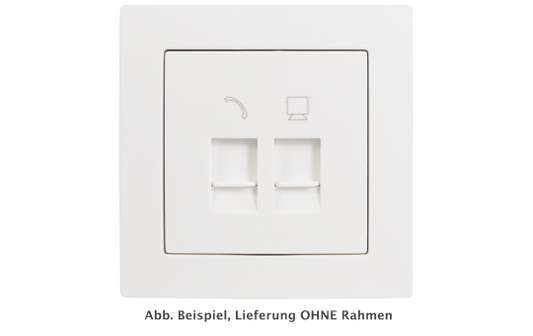 RJ45 + RJ11 Dose McPower ''Flair'' für ISDN, Cat, UP, weiß