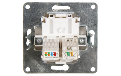 RJ45 + RJ11 Dose McPower ''Flair'' für ISDN, Cat, UP, weiß