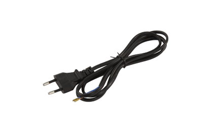 Euro-Netzkabel McPower mit blanken Enden Länge 1,5m, 2x0,75 mm², schwarz
