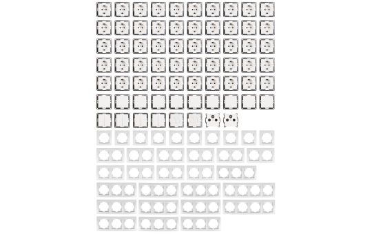 Schalter und Steckdosen Set McPower Flair ''Megaset-Profi'' 100-teilig, weiß, Steckanschluss