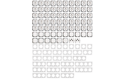 Schalter und Steckdosen Set McPower Flair ''Megaset-Profi'' 100-teilig, weiß, Steckanschluss