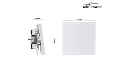 Blindabdeckung / Blende McPower ''Shallow'' weiß