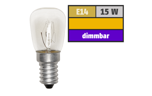 Kühlschrank-Leuchtmittel McShine, E14, 230V, 15W, klar, 110lm
