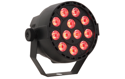 LED-Lichteffekt IBIZA ''PAR-MINI-RGB3'' 12x 3W RGB LED, Musiksteuerung, DMX