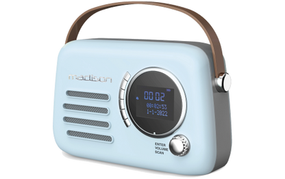 Retro-Radio MADISON ''FREESOUND-VR30BL-DAB'', Bluetooth, DAB, FM, blau