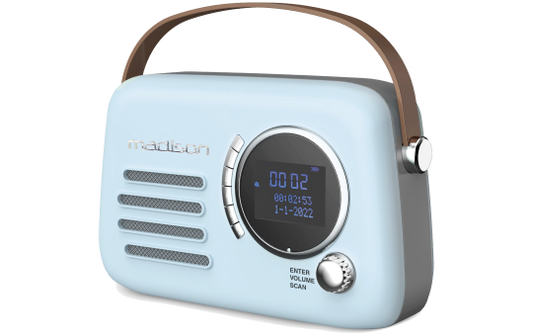 Retro-Radio MADISON ''FREESOUND-VR30BL-DAB'', Bluetooth, DAB, FM, blau