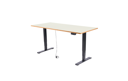Schreibtisch Imstande, business-b + Tischplatte Sperrholz Platinweiß 140x80cm