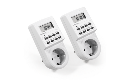 Digitale Zeitschaltuhr McPower ''AZ-62'' 2er-Pack, 10 Programme, 12/24Std Zyklus