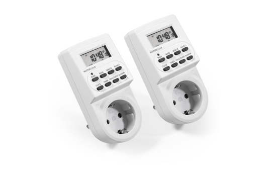 Digitale Zeitschaltuhr McPower ''AZ-62'' 2er-Pack, 10 Programme, 12/24Std Zyklus