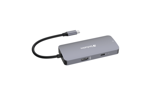 USB-C Multiport-Hub Verbatim ''CMH-05'', 2x USB 3.2C, HDMI 4K, USB 3.1-C Kabel