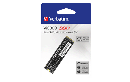 SSD 256GB Verbatim, PCIe 3.0, M.2 2280, NVMe, Vi3000
