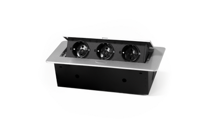 Tisch-Einbausteckdose McPower ''TS-03S'' 3x Steckdose, 1,8m Kabel, 267x120x68mm