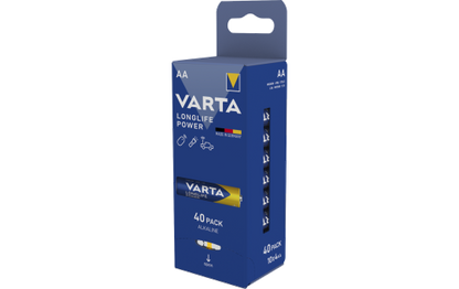 Mignon-Batterie VARTA ''Longlife Power'' Alkaline, Typ AA, LR06, 1,5V, 40er Pack