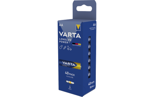 Mignon-Batterie VARTA ''Longlife Power'' Alkaline, Typ AA, LR06, 1,5V, 40er Pack