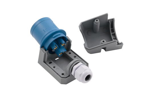 CEE-Stecker McPower, Wandmontage, IP44, 250V, 16A, 3-polig, IP44