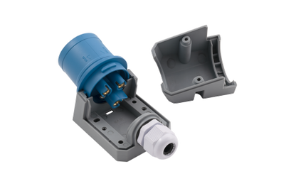 CEE-Stecker McPower, Wandmontage, IP44, 250V, 16A, 3-polig, IP44