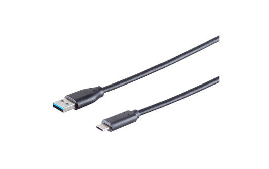 USB Kabel, 3.1 C-Stecker - 3.0 A-Stecker, 0,5m