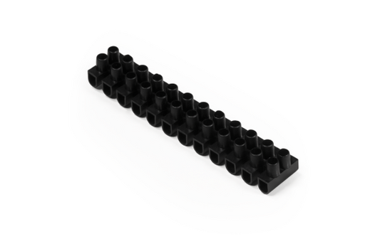 Lüsterklemme McPower, 12 Klemmen, 2,5mm², 3A, schwarz