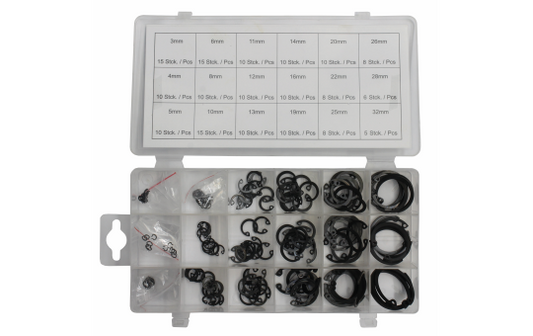 Innen-Seegerring-Sortiment, Ø 3-32mm, 180-teilig